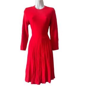 Vintage Aristo‎ Kat Wool Pleated Dress